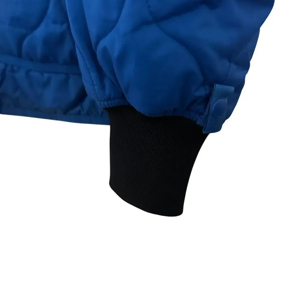 The North Face Mens Jester Bomber Jacket Blue Quilted Insulated Full Zip Small S
